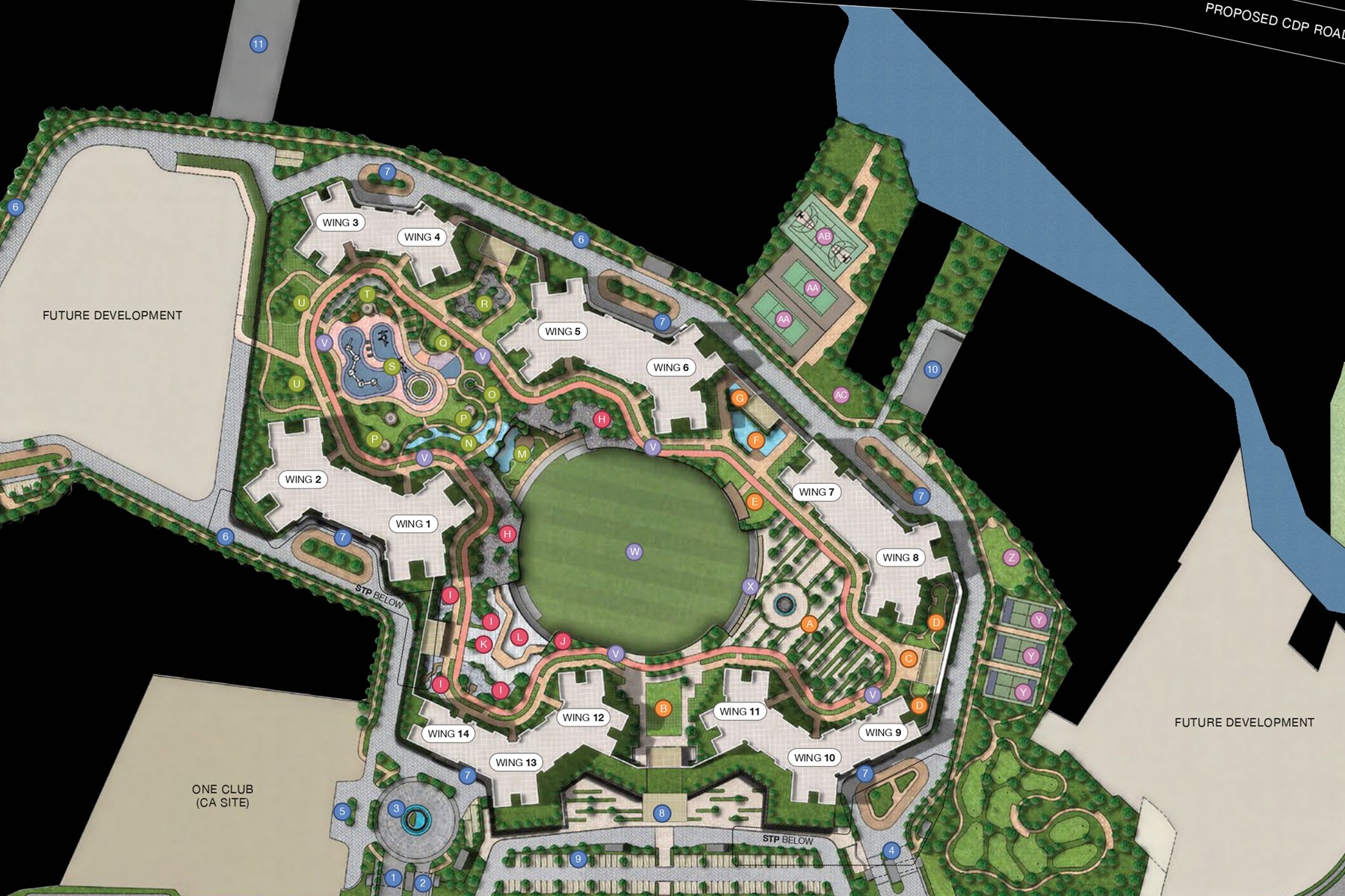 Detailed SOBHA OneWorld wing and amenity layout
